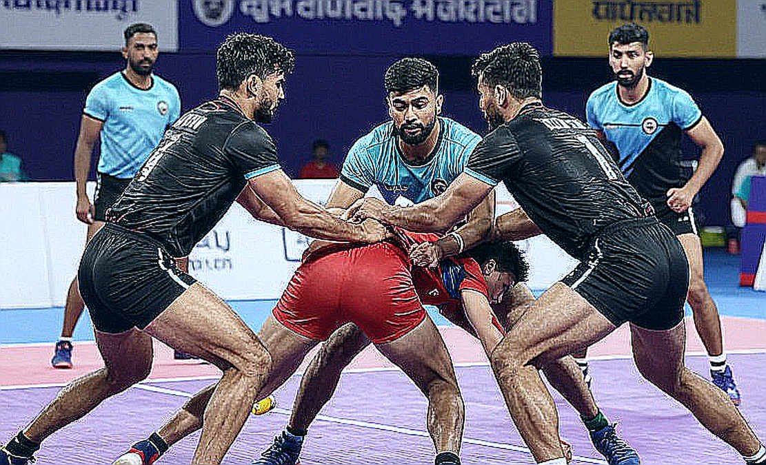 স্কোরবোর্ড আনবিটেন বলে, ম্যাট সিঙ্গল এলিমিনেশন বলে: এশিয়ান গেমস ২০২৬-এর কাবাডি সেমিফাইনাল স্কোরবোর্ড আনবিটেন বলে, ম্যাট সিঙ্গল এলিমিনেশন বলে: এশিয়ান গেমস ২০২৬-এর কাবাডি সেমিফাইনাল